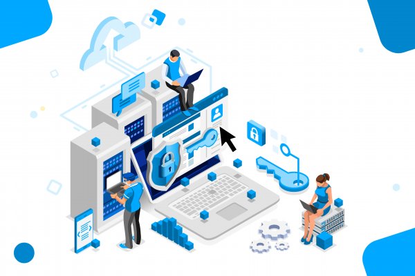 Digital image of people using secure connection